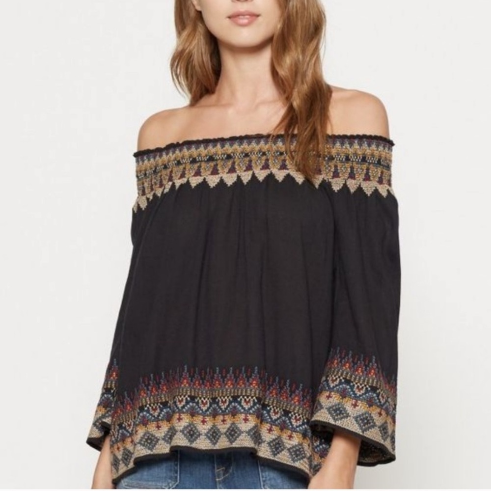 JOIE embroidered off the shoulder top